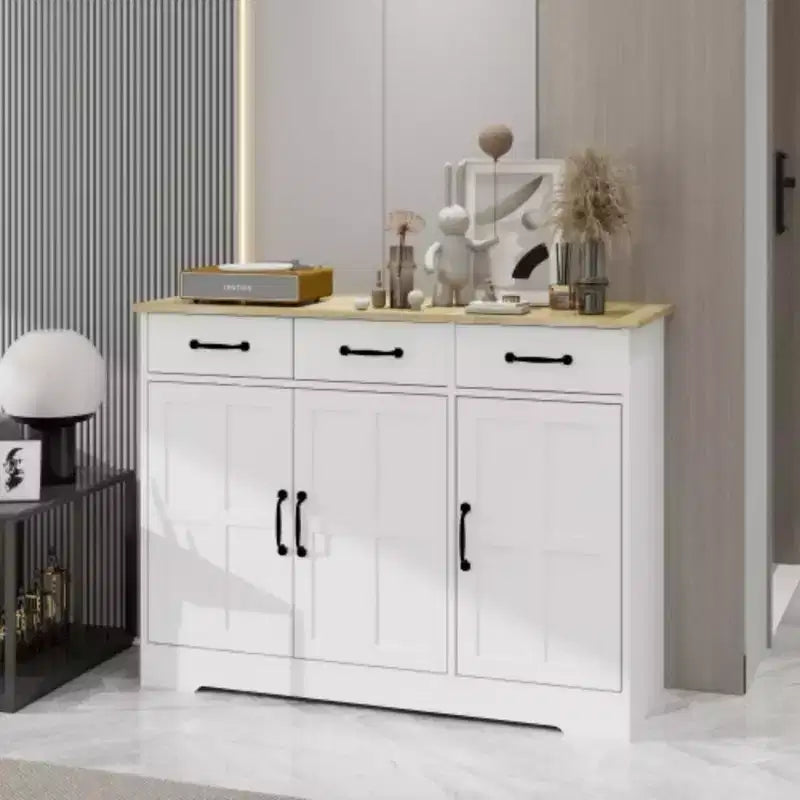 Farmhouse-Style Sideboard: 3 Doors, 3 Drawers, Perfect for Dining Room