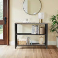 40 Industrial Console Table, 3 Tier Entryway Table With Storage Shelf, Narrow Sofa Table For Living Room, Hallway, Entrance Hall, Corridor, Bedroom