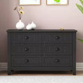 GDFStudio Bowen Grayish Blue Birch Wood Drawer Dresser with Shell Handle