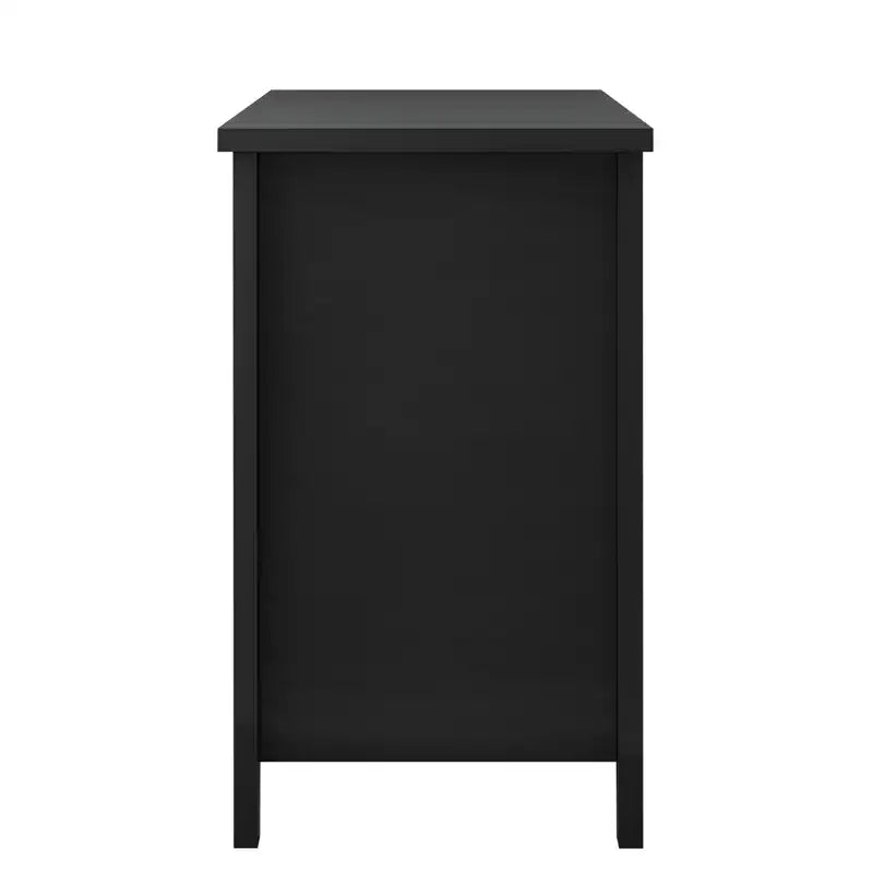 Commode en bois de bouleau bleu grisâtre avec poignée coquille