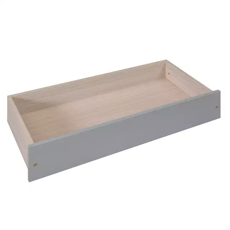 Lit plateforme jumeau en bois avec lit gigogne et tiroirs