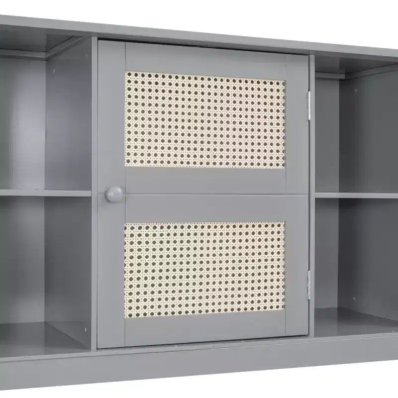 Lit de repos en bois double/grand format avec lit gigogne, armoire de rangement intégrée et étagères, cadre de lit multifonctionnel pour enfants et invités, blanc/gris