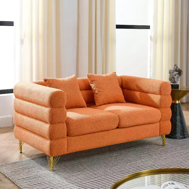 Canapé d'angle surdimensionné 2 places de 152 cm, canapé d'angle en tissu confortable pour salon - Canapé d'angle avec assise profonde