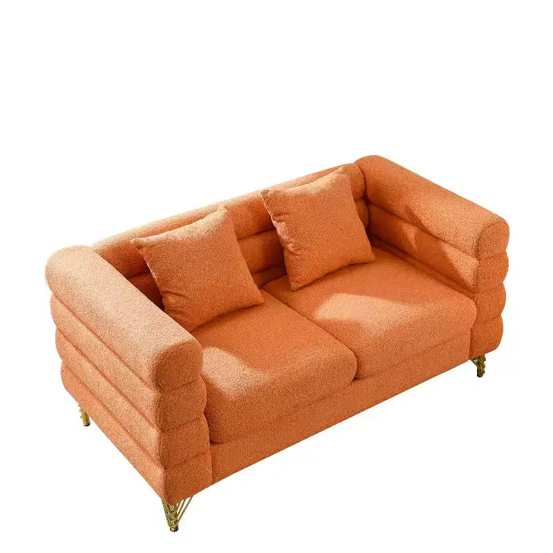 Canapé d'angle surdimensionné 2 places de 152 cm, canapé d'angle en tissu confortable pour salon - Canapé d'angle avec assise profonde