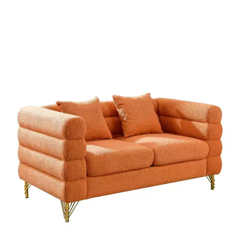 Canapé d'angle surdimensionné 2 places de 152 cm, canapé d'angle en tissu confortable pour salon - Canapé d'angle avec assise profonde