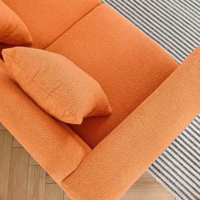 Canapé d'angle surdimensionné 2 places de 152 cm, canapé d'angle en tissu confortable pour salon - Canapé d'angle avec assise profonde