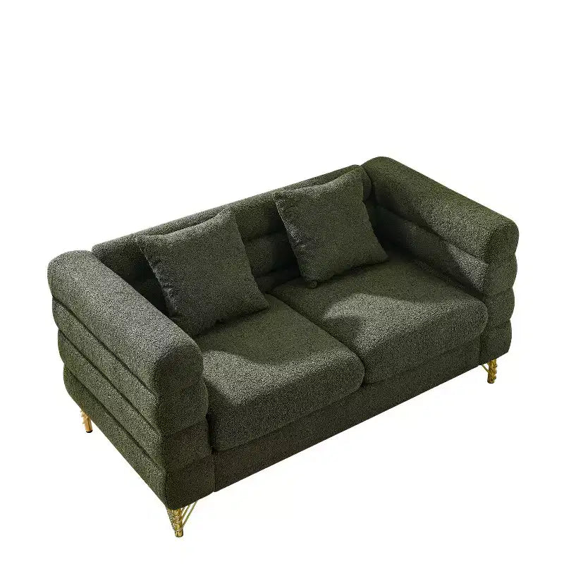 Canapé d'angle surdimensionné 2 places de 152 cm, canapé d'angle en tissu confortable pour salon - Canapé d'angle avec assise profonde