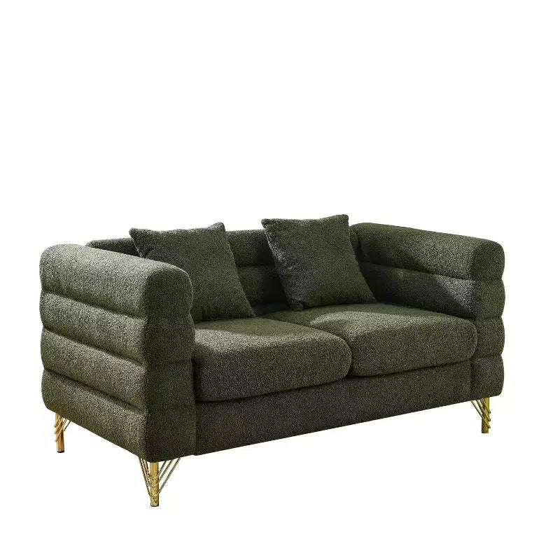 Canapé d'angle surdimensionné 2 places de 152 cm, canapé d'angle en tissu confortable pour salon - Canapé d'angle avec assise profonde