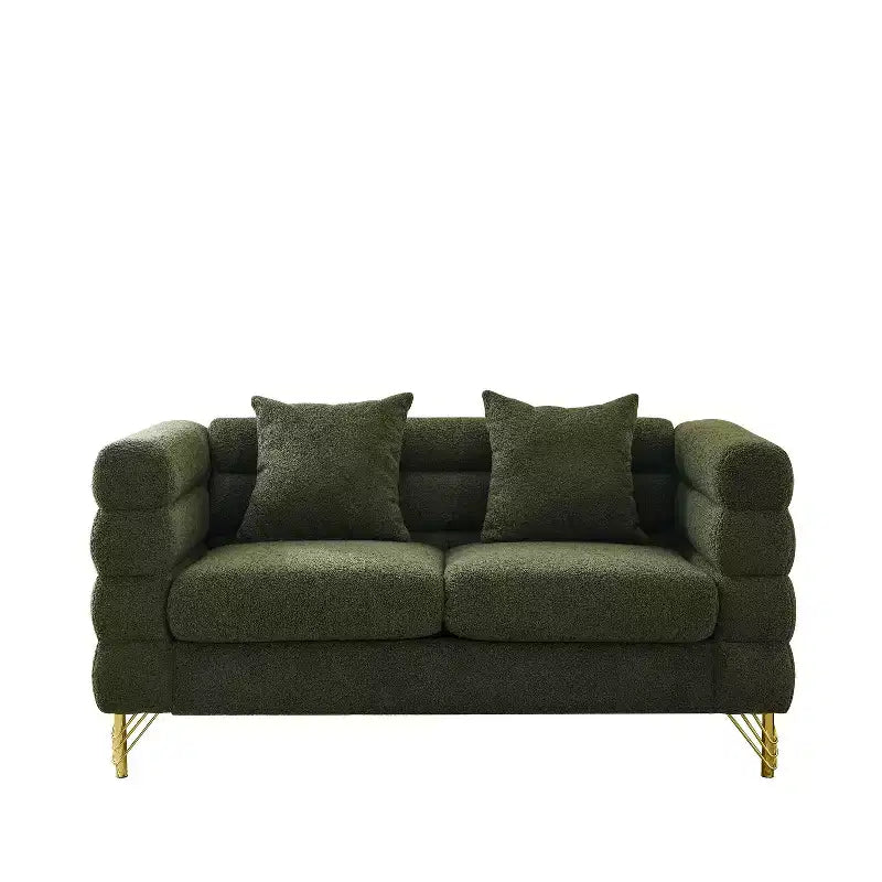 Canapé d'angle surdimensionné 2 places de 152 cm, canapé d'angle en tissu confortable pour salon - Canapé d'angle avec assise profonde