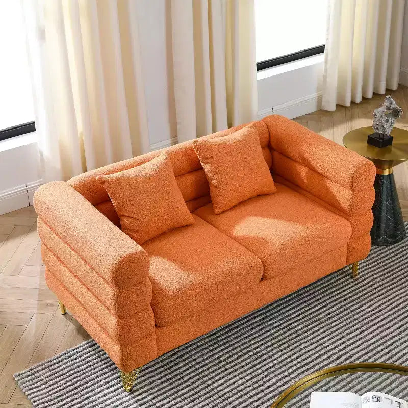 Canapé d'angle surdimensionné 2 places de 152 cm, canapé d'angle en tissu confortable pour salon - Canapé d'angle avec assise profonde