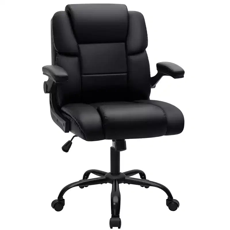 Hoffree Reclining Office Chair Ergonomic Computer Desk Chair w/ Flip-Up Arms, Pocket Spring Seat, Tilt &amp; Hidden Storage