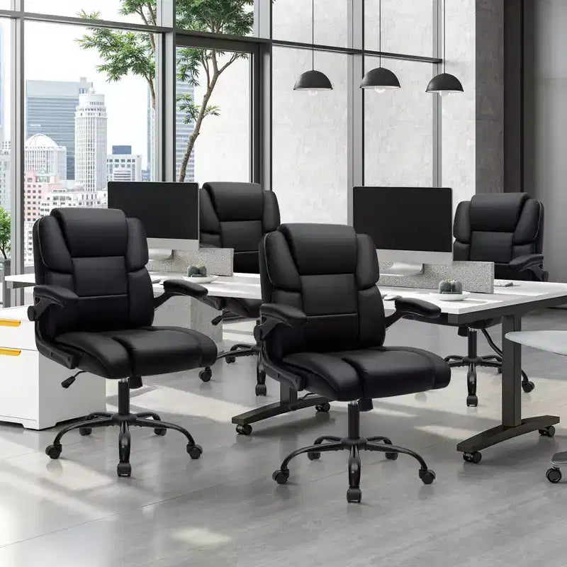 Chaise de bureau inclinable Chaise d'ordinateur ergonomique avec accoudoirs relevables, siège à ressorts ensachés, inclinaison et rangement dissimulé