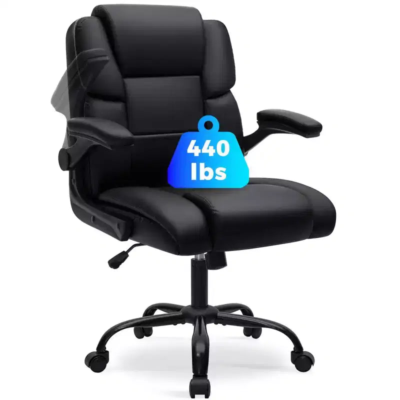 Chaise de bureau inclinable Chaise d'ordinateur ergonomique avec accoudoirs relevables, siège à ressorts ensachés, inclinaison et rangement dissimulé
