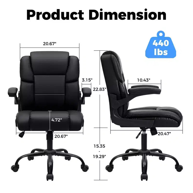 Chaise de bureau inclinable Chaise d'ordinateur ergonomique avec accoudoirs relevables, siège à ressorts ensachés, inclinaison et rangement dissimulé