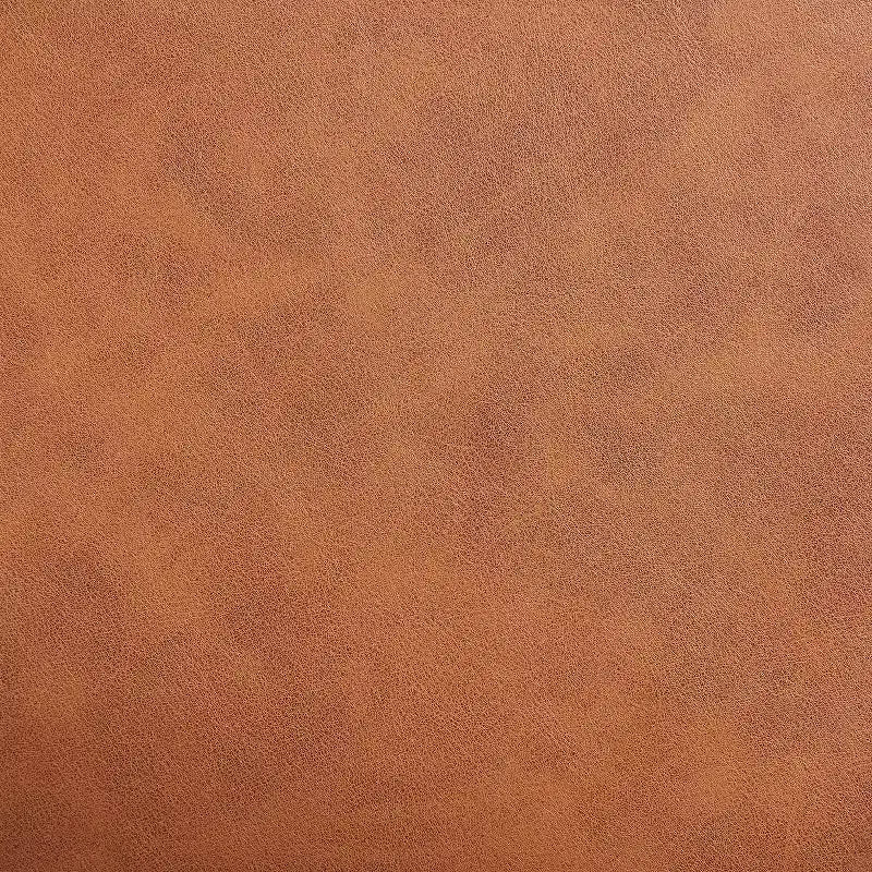 Pouf de rangement rond en similicuir avec couvercle/plateau