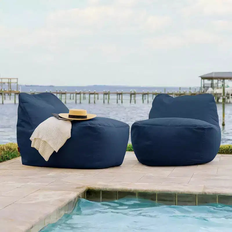Chaise de patio légère pour l'extérieur, tissu de qualité supérieure, rembourrage en billes ComfortFlow