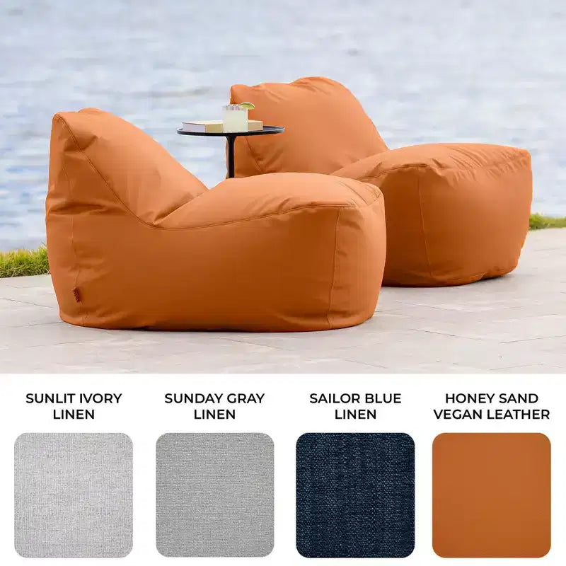 Chaise de patio légère pour l'extérieur, tissu de qualité supérieure, rembourrage en billes ComfortFlow