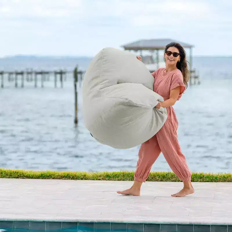Chaise de patio légère pour l'extérieur, tissu de qualité supérieure, rembourrage en billes ComfortFlow