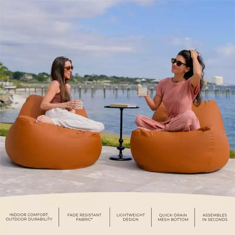 Chaise de patio légère pour l'extérieur, tissu de qualité supérieure, rembourrage en billes ComfortFlow