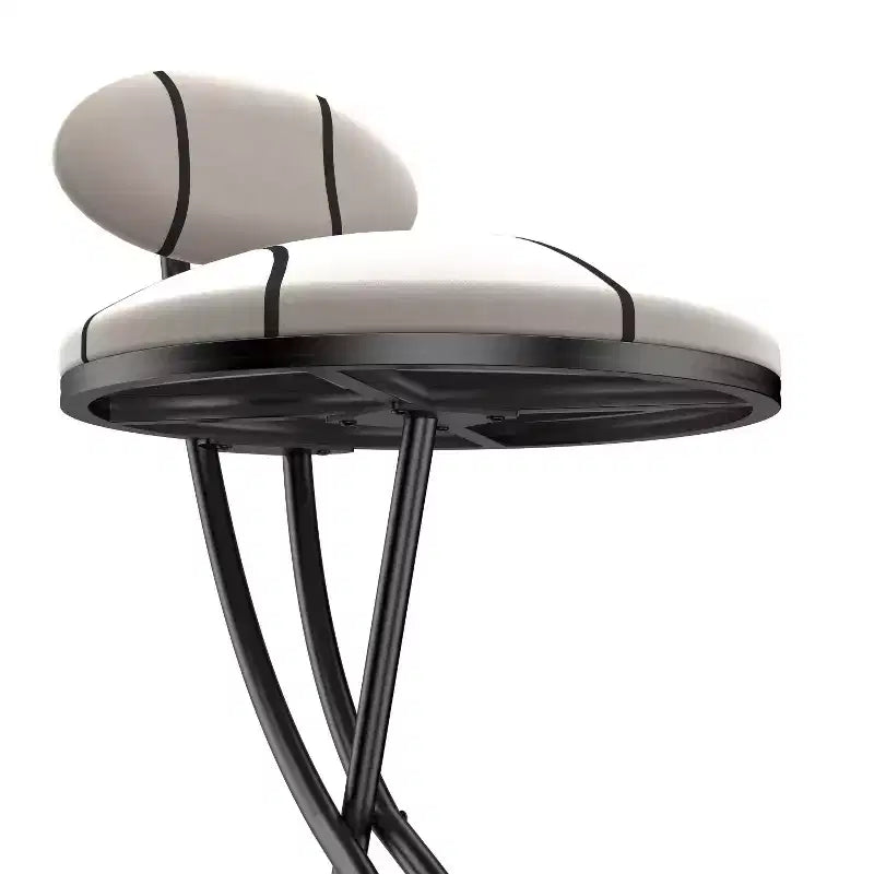 Tabourets de bar ronds Chaise de comptoir moderne tapissée de velours pour salle à manger
