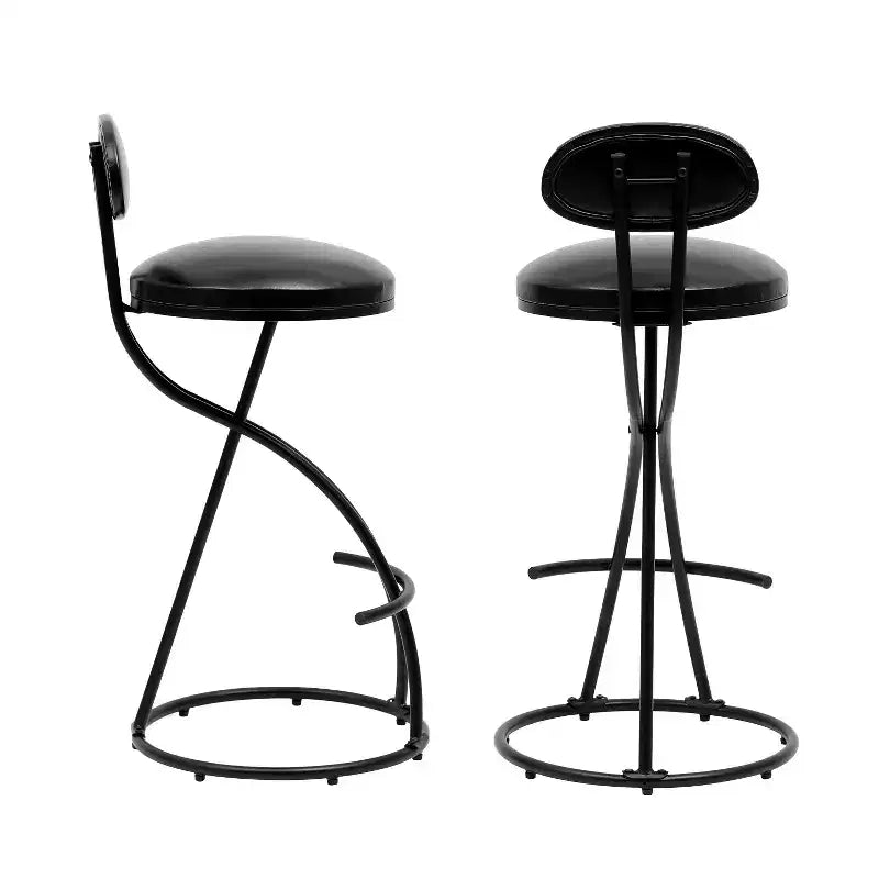 Tabourets de bar ronds Chaise de comptoir moderne tapissée de velours pour salle à manger