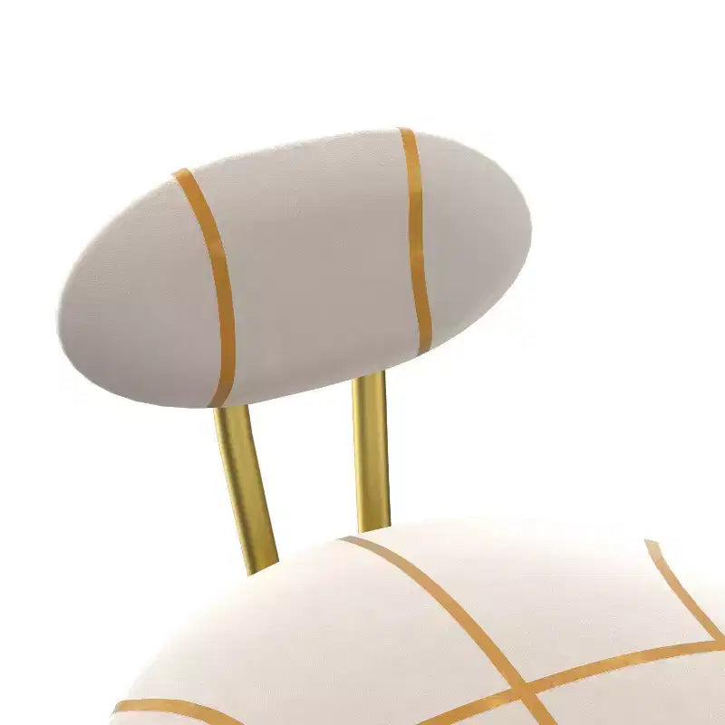 Tabourets de bar ronds Chaise de comptoir moderne tapissée de velours pour salle à manger