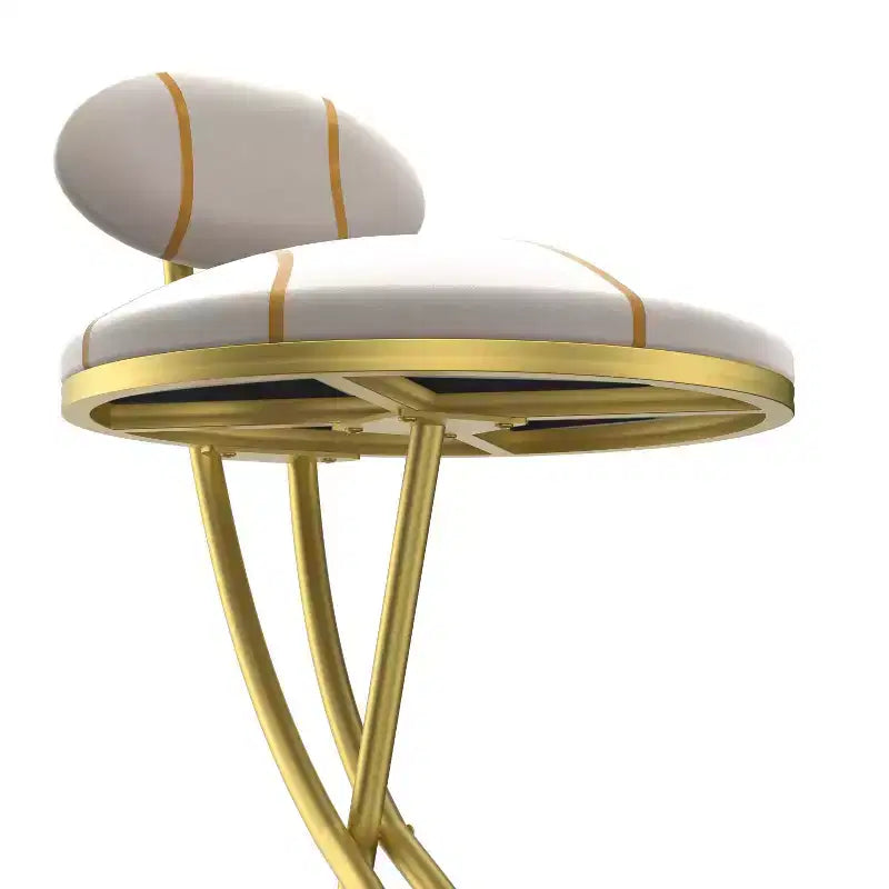 Tabourets de bar ronds Chaise de comptoir moderne tapissée de velours pour salle à manger