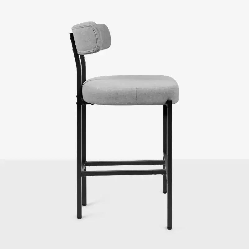 Tabourets de bar ronds Chaise de comptoir moderne tapissée de velours pour salle à manger