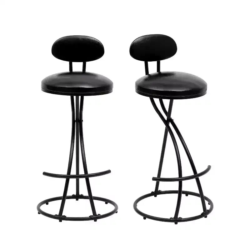 Tabourets de bar ronds Chaise de comptoir moderne tapissée de velours pour salle à manger
