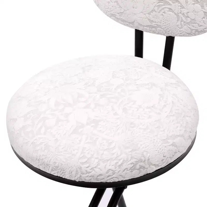 Tabourets de bar ronds Chaise de comptoir moderne tapissée de velours pour salle à manger