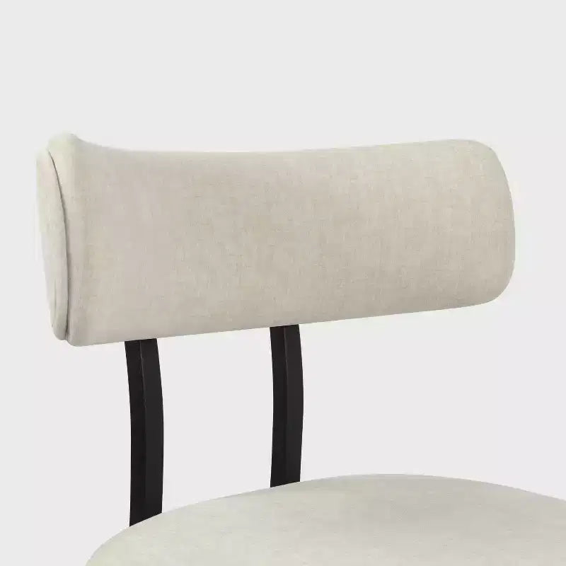 Tabourets de bar ronds Chaise de comptoir moderne tapissée de velours pour salle à manger