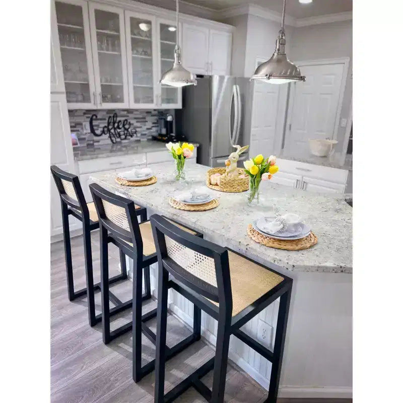 Tabouret de bar en rotin