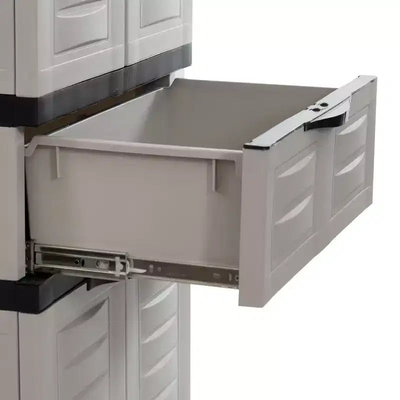 Armoire de rangement en plastique avec 2 étagères réglables et 1 tiroir - 57