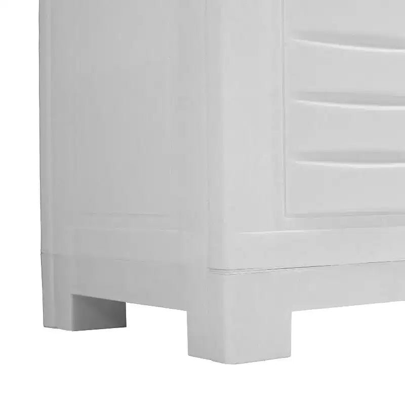 Armoire de rangement en plastique avec 2 étagères réglables et 1 tiroir - 57