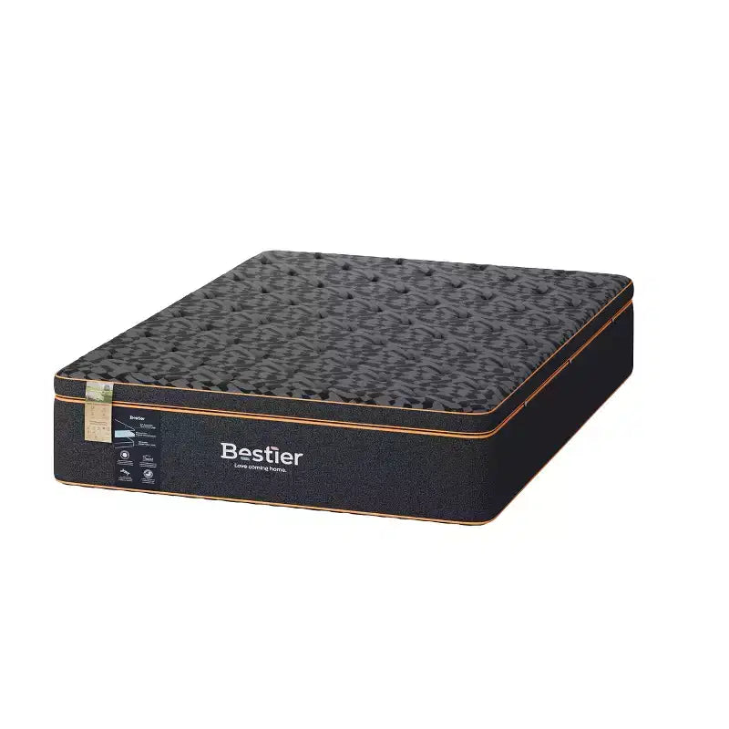 Matelas California King Size, matelas noir en mousse à mémoire de forme rafraîchissante, matelas en laine biologique, ressort lombaire pour un confort supérieur