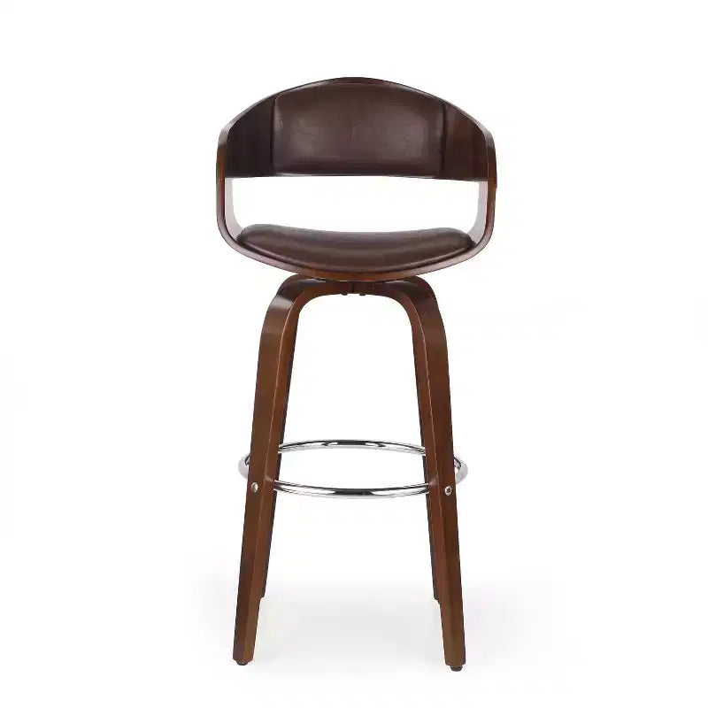 Tabouret de bar pivotant à 360°, tabouret de comptoir, chaise de salle à manger, tabouret de pub/cuisine, noir et marron