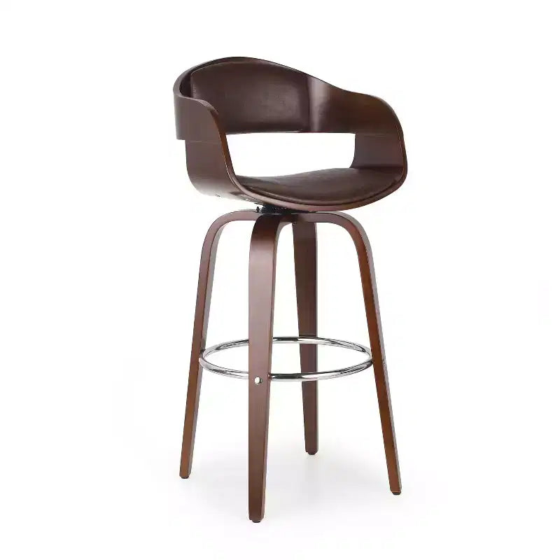 Tabouret de bar pivotant à 360°, tabouret de comptoir, chaise de salle à manger, tabouret de pub/cuisine, noir et marron