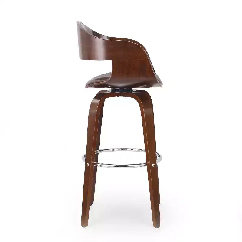 Tabouret de bar pivotant à 360°, tabouret de comptoir, chaise de salle à manger, tabouret de pub/cuisine, noir et marron