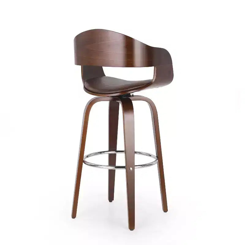 Tabouret de bar pivotant à 360°, tabouret de comptoir, chaise de salle à manger, tabouret de pub/cuisine, noir et marron