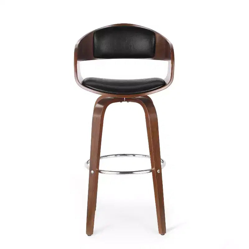Tabouret de bar pivotant à 360°, tabouret de comptoir, chaise de salle à manger, tabouret de pub/cuisine, noir et marron