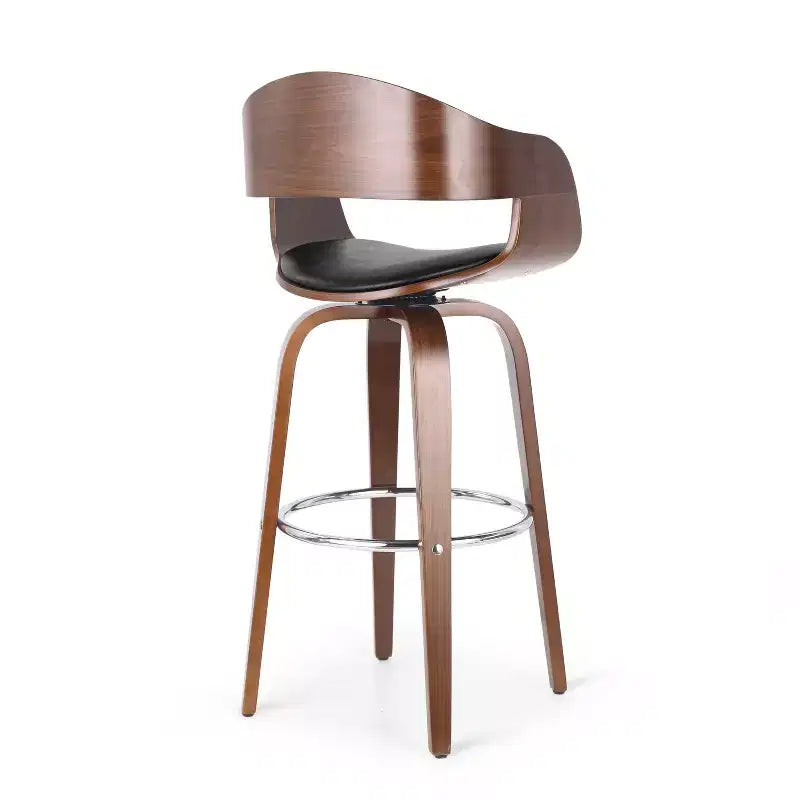 Tabouret de bar pivotant à 360°, tabouret de comptoir, chaise de salle à manger, tabouret de pub/cuisine, noir et marron
