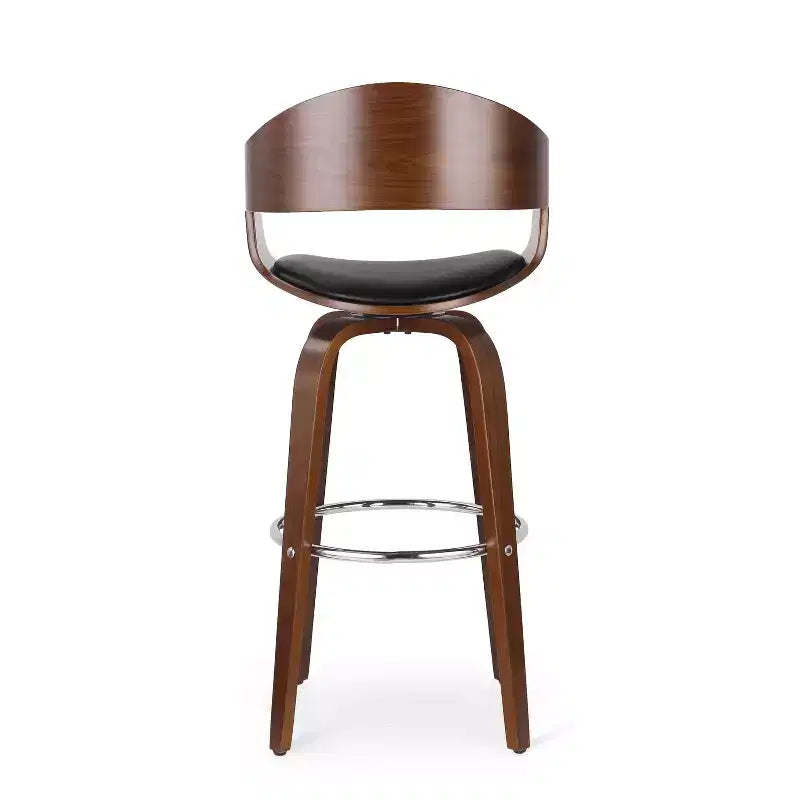 Tabouret de bar pivotant à 360°, tabouret de comptoir, chaise de salle à manger, tabouret de pub/cuisine, noir et marron