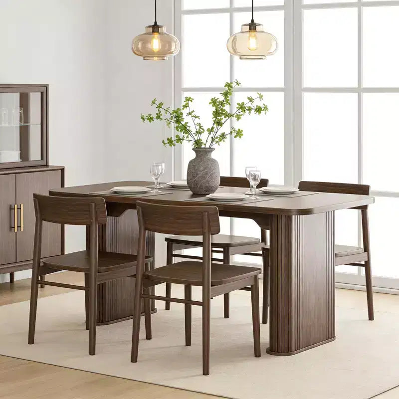 Table de salle à manger 160 cm pour 6 à 8 personnes, Table de cuisine de style campagnard avec grand plateau, Table à manger rectangulaire pour salle à manger, salon, cuisine