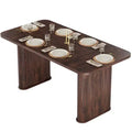 63-inch Dining Table for 6-8, Farmhouse Kitchen Table w/Large Tabletop, Rectangular Dinner Eating Table for Dining Room, Living Room, Kitchen