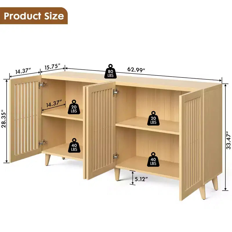 Buffet Grille avec 4 Portes