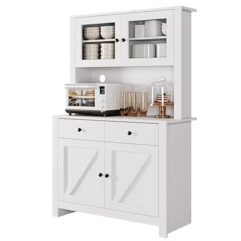 Armoire de garde-manger de cuisine moderne Meuble de rangement autoportant pour aliments, vaisselle et produits de base, idéal pour l'organisation de la salle à manger Design contemporain