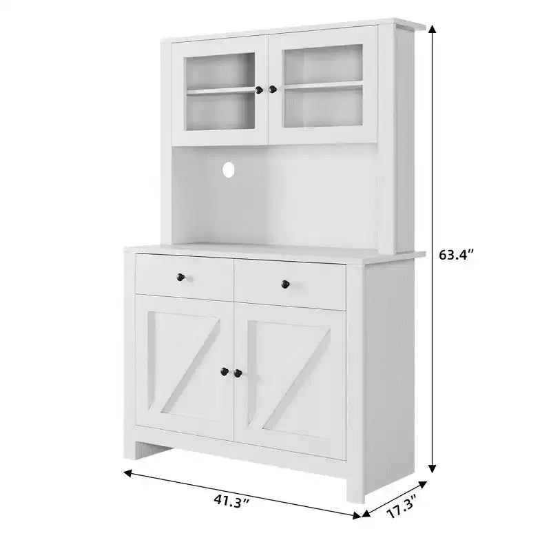 Armoire de garde-manger de cuisine moderne Meuble de rangement autoportant pour aliments, vaisselle et produits de base, idéal pour l'organisation de la salle à manger Design contemporain