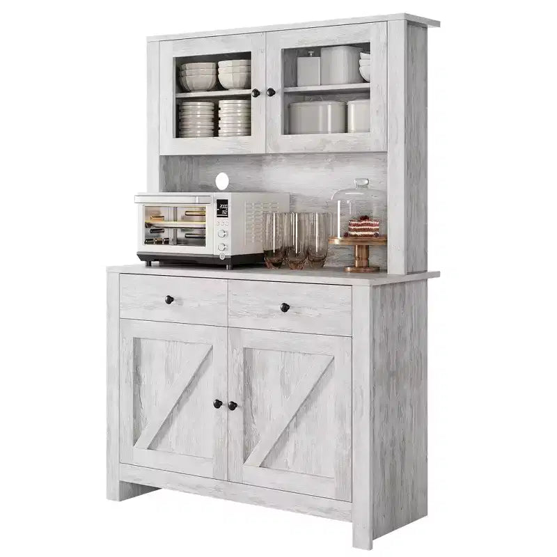 Armoire de garde-manger de cuisine moderne Meuble de rangement autoportant pour aliments, vaisselle et produits de base, idéal pour l'organisation de la salle à manger Design contemporain