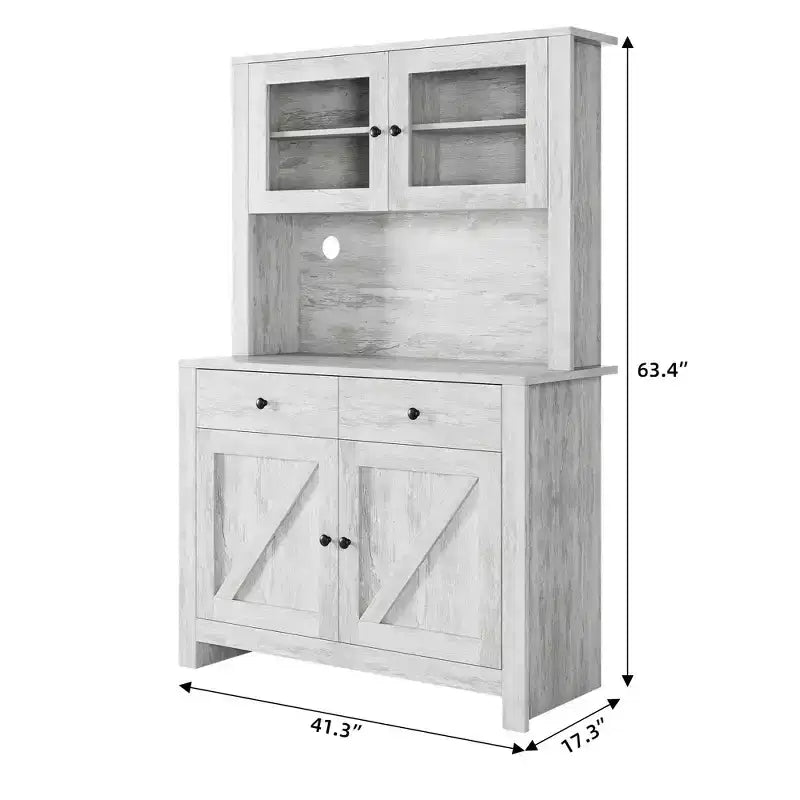Armoire de garde-manger de cuisine moderne Meuble de rangement autoportant pour aliments, vaisselle et produits de base, idéal pour l'organisation de la salle à manger Design contemporain