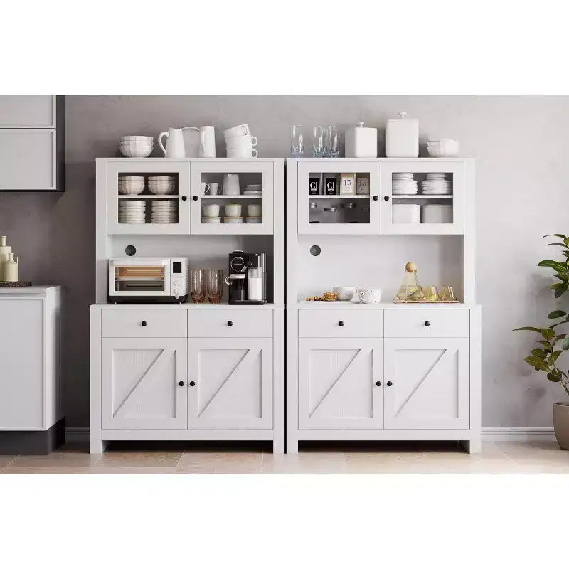 Armoire de garde-manger de cuisine moderne Meuble de rangement autoportant pour aliments, vaisselle et produits de base, idéal pour l'organisation de la salle à manger Design contemporain